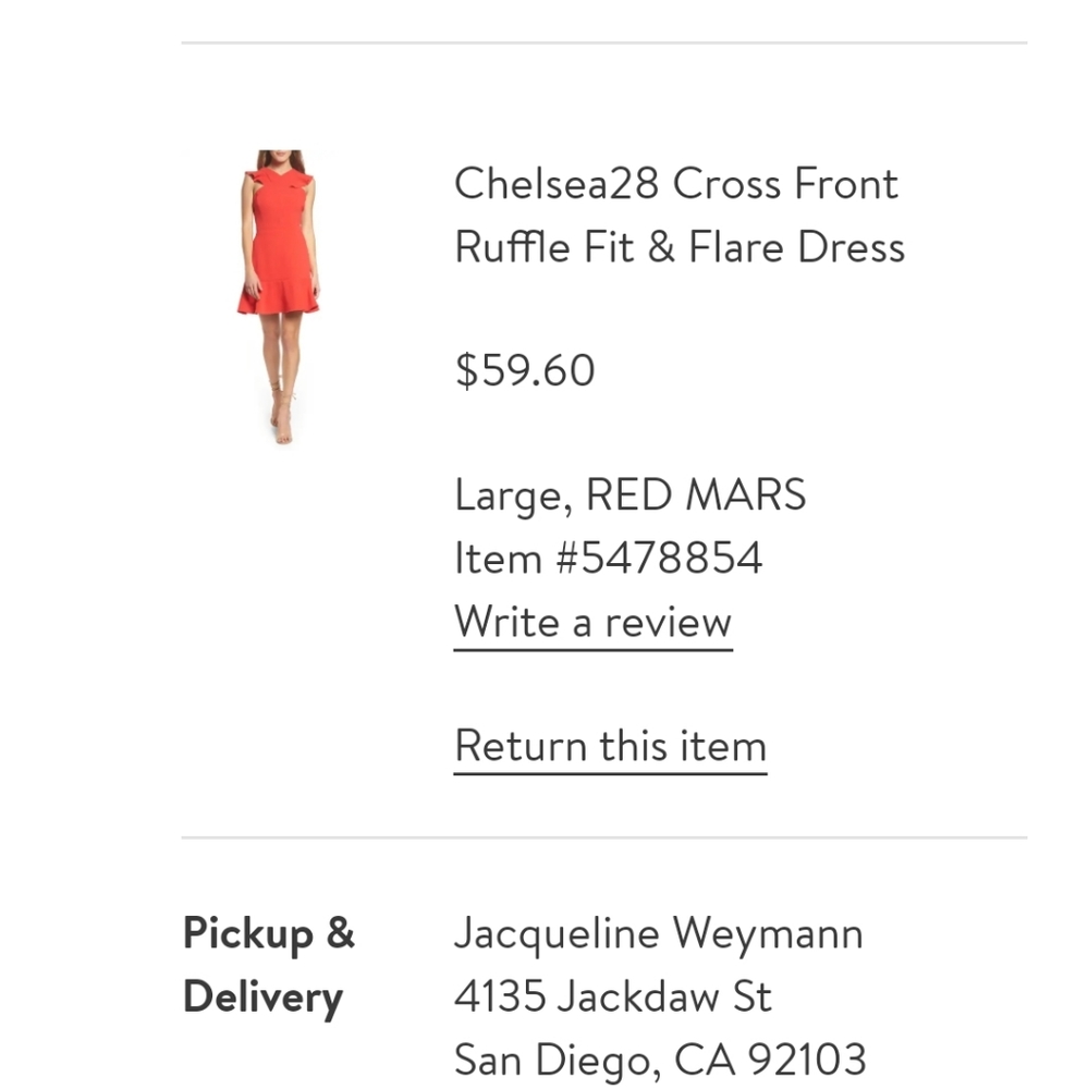 Red cece dress